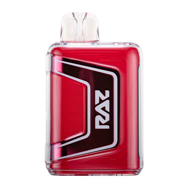 Close-up of RAZ Watermelon Ice Zero Nicotine Vape product with refreshing fruit flavor