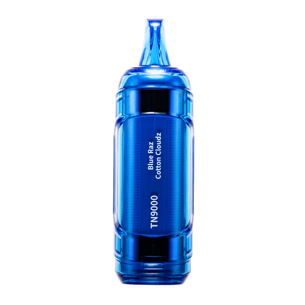 Blue Raz Cotton Cloudz RAZ TN9000 Disposable Vape with sleek design and bold blue color, perfect for on-the-go vaping 