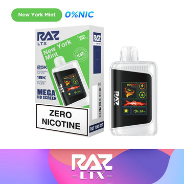 New York Mint Flavor Raz LTX 25000 (DC25000) 0% Nicotine Free Disposable Vape