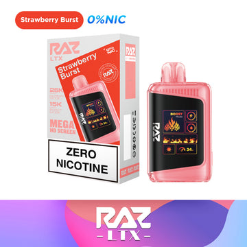 Strawberry Burst Flavor Raz LTX 25000 (DC25000) 0% Nicotine Free Disposable Vape