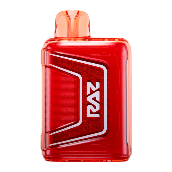 Close-up of the Ruby Dream Edition RAZ TN9000 Disposable Vape with vibrant red colors and sleek design, perfect for a satisfying vaping experience 