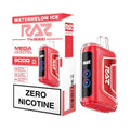 Close-up of RAZ Watermelon Ice Zero Nicotine Vape product with refreshing fruit flavor